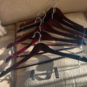 Wooden Clothes Hangers with Clips